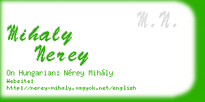 mihaly nerey business card